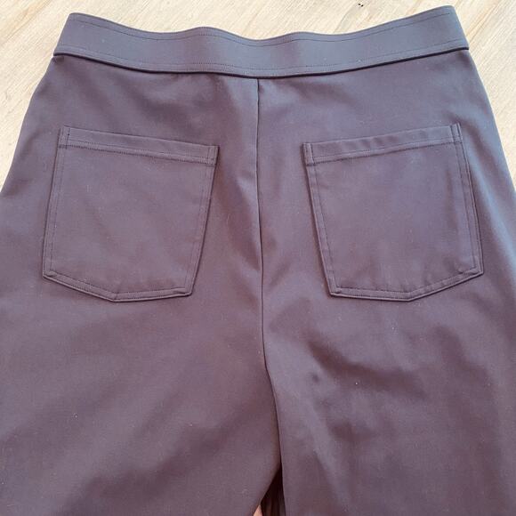 Halara Pants Womens Large Black Button Wide Leg High waisted Straight office - Picture 6 of 11